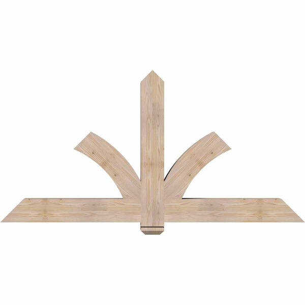 Ekena Millwork Redmond Smooth Timber Gable Bracket, Douglas Fir, 72"W x 36"H x 5 1/2"D x 5 1/2"F, 12/12 Pitch GBW072X36X0606RED00SDF - main